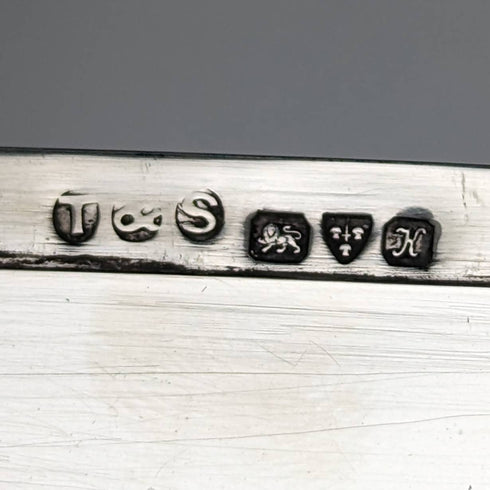 1910 British antique sterling silver mirror finish card case 79g EJ Trevitt